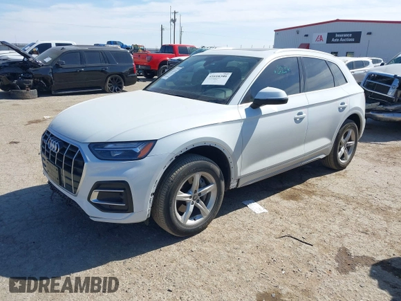 2023 Audi Q5 Premium with VIN WA1ABAFYXP2063195, listed as a IAAI auction lot 41618346 with 9,929 mi miles. Bid and sale history available at carsss.com. Image 18.