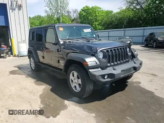 2020 Jeep Wrangler Unlimited Black and Tan with VIN 1C4HJXDGXLW221705, listed as a Copart auction lot 56224785 with 82,360 mi miles and Salvage title. Bid and sale history available at DreamBid. Image 14.