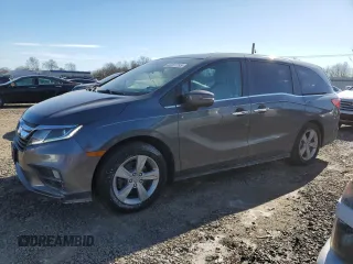 2019 Honda Odyssey EX-L with VIN 5FNRL6H74KB073086, listed as a Copart auction lot 46081795 with 61,323 mi miles and Salvage Title. Bid and sale history available at carsss.com. Image 1.