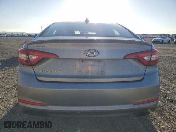 2017 Hyundai Sonata 2.4L with VIN 5NPE24AF7HH520821, listed as a Copart auction lot 43833435 with 107,450 mi miles and Salvage Title. Bid and sale history available at carsss.com. Image 6.