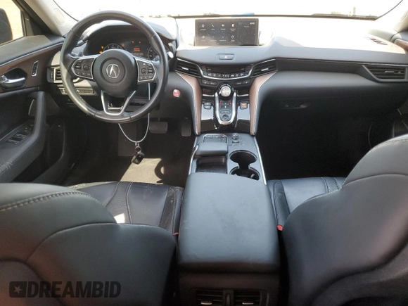 2021 Acura TLX Technology with VIN 19UUB5F49MA002169, listed as a Copart auction lot 57046525 with 60,256 mi miles and Salvage title. Bid and sale history available at DreamBid. Image 8.
