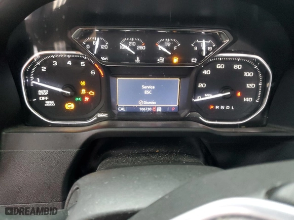 2020 GMC Sierra 1500 Elevation with VIN 3GTU9CED8LG305962, listed as a Copart auction lot 85495844 with 106,730 mi miles and Salvage Title. Bid and sale history available at carsss.com. Image 9.