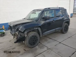 2018 Jeep Renegade Upland z VIN ZACCJBAB4JPH35081, wystawiony jako Copart lot #55609395 z przebiegiem 80 114 mil mil oraz Szkoda całkowita • Salvage title. Historia ofert i sprzedaży dostępna na DreamBid. Obrazek 1.