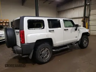 2007 Hummer H3 SUV with VIN 5GTDN13E078156947, listed as a Copart auction lot 53862914 with 166,532 mi miles and Salvage Title. Bid and sale history available at carsss.com. Image 3.