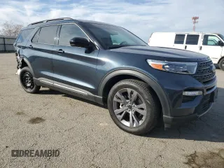 2023 Ford Explorer XLT with VIN 1FMSK7DH3PGA95078, listed as a Copart auction lot 43960065 with 20,344 mi miles and Salvage Title. Bid and sale history available at carsss.com. Image 4.