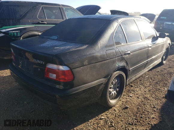 2003 BMW 5 Series 530i with VIN WBADT53473CE94624, listed as a Copart auction lot 73319524 with 171,535 mi miles and Salvage Title. Bid and sale history available at carsss.com. Image 3.
