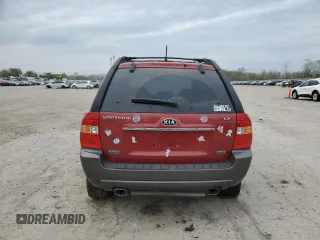 2008 Kia Sportage LX with VIN KNDJE723187509300, listed as a Copart auction lot 53381095 with 121,436 mi miles and Clean Title. Bid and sale history available at carsss.com. Image 6.