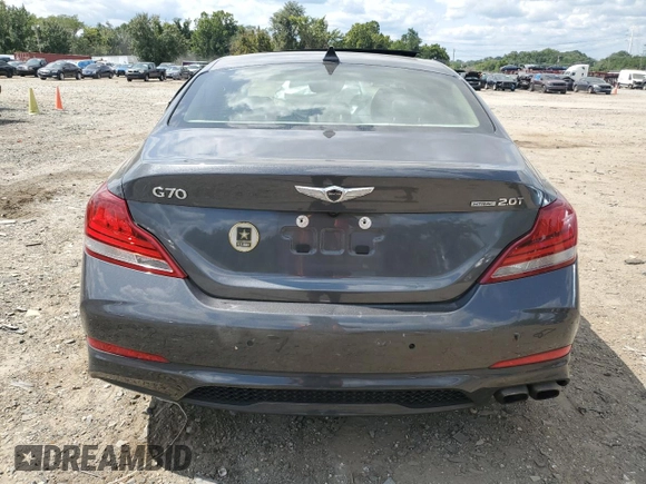 2020 Genesis G70 2.0T with VIN KMTG34LA9LU062884, listed as a Copart auction lot 68301304 with 92,700 mi miles and Salvage Title. Bid and sale history available at carsss.com. Image 6.