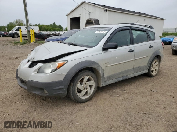 2004 Pontiac Vibe with VIN 5Y2SM62814Z416000, listed as a Copart auction lot 57638115 with 299,999 mi miles and Salvage title. Bid and sale history available at DreamBid. Image 1.