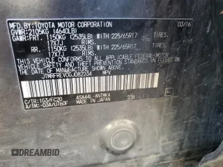 2016 Toyota RAV4 XLE with VIN JTMRFREV0GJ082234, listed as a Copart auction lot 64941855 with 193,270 mi miles and Salvage title. Bid and sale history available at DreamBid. Image 13.