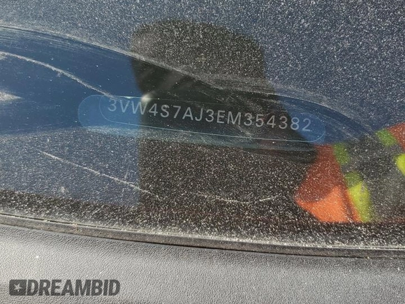 2014 Volkswagen Jetta GLI Edition 30 with VIN 3VW4S7AJ3EM354382, listed as a Copart auction lot 58058305 with 128,307 mi miles and Salvage title. Bid and sale history available at DreamBid. Image 13.