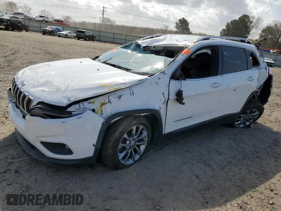 2019 Jeep Cherokee Latitude Plus with VIN 1C4PJLLB5KD204105, listed as a Copart auction lot 49886695 with 131,696 mi miles and Salvage Title. Bid and sale history available at carsss.com. Image 1.