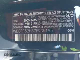 2007 Mercedes-Benz C 230 Sport с VIN WDBRF52H87F935195, выставлен на аукционе IAAI как лот 42572285 с пробегом 155 062 миль миль и . История ставок и продаж доступна на DreamBid. Изображение 9.