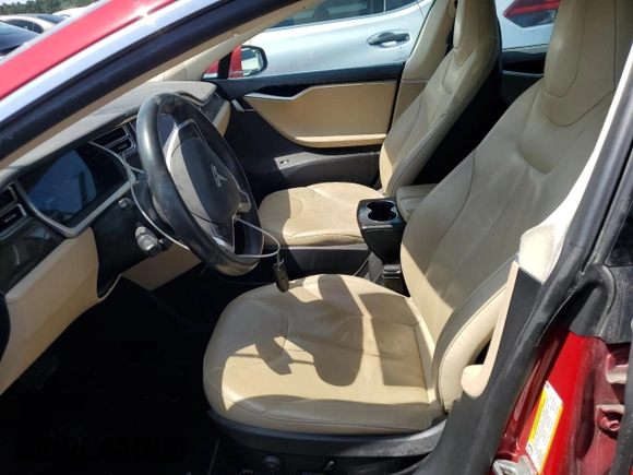 2014 Tesla Model S 60 with VIN 5YJSA1H13EFP30664, listed as a Copart auction lot 53142305 with 113,995 mi miles and Salvage Title. Bid and sale history available at DreamBid. Image 7.