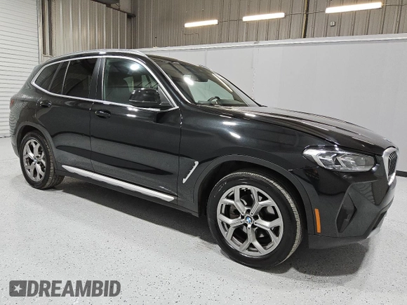 2024 BMW X3 sDrive30i with VIN 5UX43DP06R9V04050, listed as a Copart auction lot 53581435 with 28,220 mi miles and Clean Title. Bid and sale history available at DreamBid. Image 4.