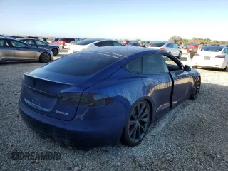 2020 Tesla Model S Performance with VIN 5YJSA1E40LF389106, listed as a Copart auction lot 74157584 with Not provided miles and Salvage title. Bid and sale history available at DreamBid. Image 3.