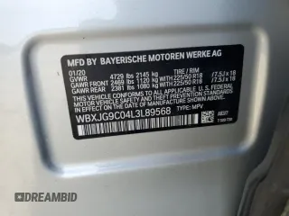 2020 BMW X1 xDrive28i z VIN WBXJG9C04L3L89568, wystawiony jako Copart lot #56646715 z przebiegiem 133 790 mil mil oraz Szkoda całkowita • Salvage title. Historia ofert i sprzedaży dostępna na DreamBid. Obrazek 14.