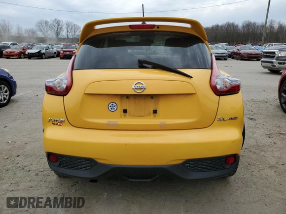 2015 Nissan Juke SL with VIN JN8AF5MV0FT554088, listed as a Copart auction lot 47786505 with 141,723 mi miles and Salvage title. Bid and sale history available at DreamBid. Image 6.