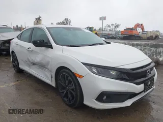 2019 Honda Civic Sport with VIN 2HGFC2F88KH570001, listed as a IAAI auction lot 41581550 with 26,366 mi miles and . Bid and sale history available at DreamBid. Image 1.