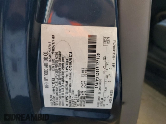 2004 Ford Focus ZX3 with VIN 3FAFP31Z44R127138, listed as a Copart auction lot 48397275 with 129,873 mi miles and Salvage title. Bid and sale history available at DreamBid. Image 12.
