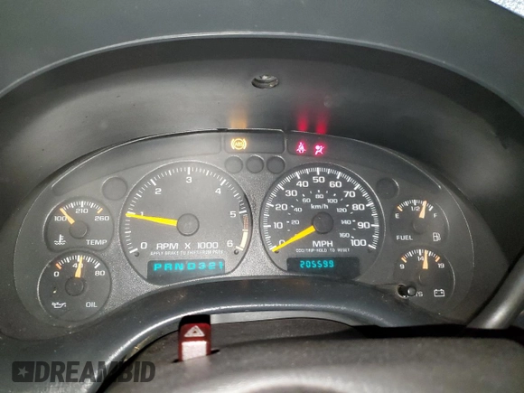 2001 Chevrolet Blazer LT with VIN 1GNCS13W71K106813, listed as a Copart auction lot 48734085 with 205,599 mi miles and Salvage title. Bid and sale history available at DreamBid. Image 9.