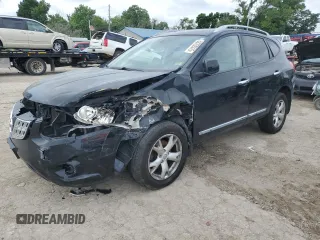 2011 Nissan Rogue S z VIN JN8AS5MV5BW662257, wystawiony jako Copart lot #58762315 z przebiegiem 181 247 mil mil oraz Szkoda całkowita • Salvage title. Historia ofert i sprzedaży dostępna na DreamBid. Obrazek 1.
