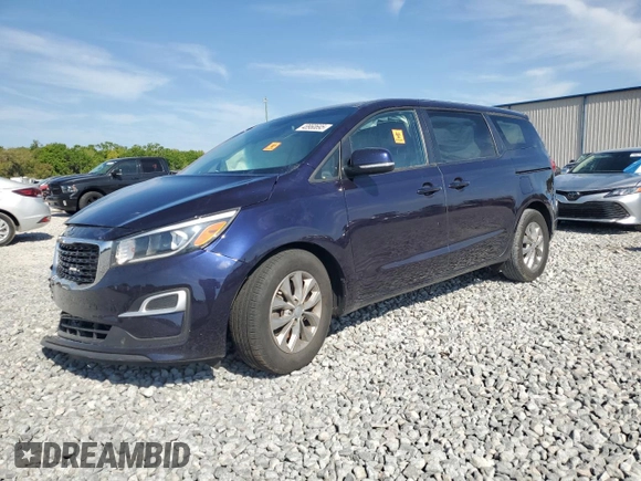 2021 Kia Sedona LX with VIN KNDMB5C17M6667292, listed as a Copart auction lot 48960695 with 162,204 mi miles and Non Repairable. Bid and sale history available at carsss.com. Image 1.