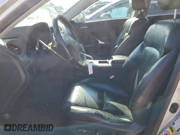 2006 Lexus IS 250 Manual with VIN JTHBK262665018536, listed as a Copart auction lot 45328565 with 266,705 mi miles and Salvage Title. Bid and sale history available at carsss.com. Image 7.