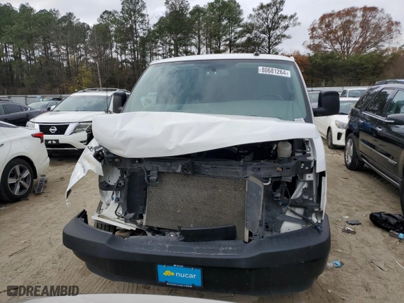 2023 GMC Savana Cargo Van with VIN 1GTW7AFP3P1109993, listed as a Copart auction lot 80681264 with 48,041 mi miles and Salvage Title. Bid and sale history available at carsss.com. Image 5.