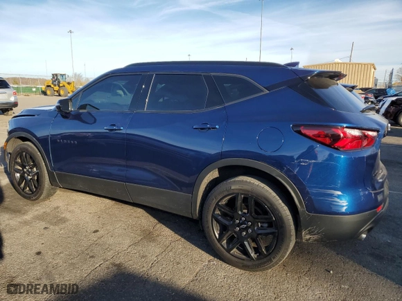 2022 Chevrolet Blazer LT with VIN 3GNKBDRS0NS169344, listed as a Copart auction lot 80693564 with 34,943 mi miles and Salvage Title. Bid and sale history available at carsss.com. Image 2.