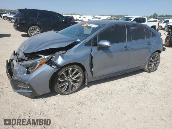 2020 Toyota Corolla SE with VIN 5YFP4RCEXLP010432, listed as a Copart auction lot 50267175 with 54,740 mi miles and Salvage Title. Bid and sale history available at carsss.com. Image 1.