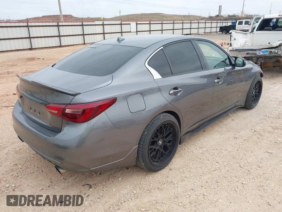 2018 Infiniti Q50 3.0t LUXE with VIN JN1EV7AR7JM432434, listed as a IAAI auction lot 41794112 with 48,666 mi miles. Bid and sale history available at carsss.com. Image 4.