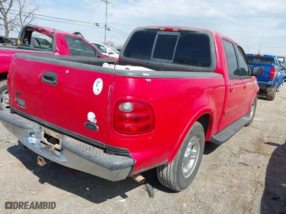 2001 Ford F-150 SuperCrew XLT with VIN 1FTRW07L01KA18459, listed as a IAAI auction lot 41899675 with 1 mi miles. Bid and sale history available at carsss.com. Image 4.