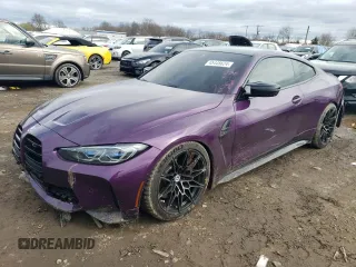 2023 BMW M4 Competition xDrive with VIN WBS43AZ05PCM25295, listed as a Copart auction lot 45448624 with 6,846 mi miles. Bid and sale history available at carsss.com. Image 1.