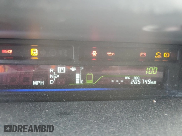 2014 Toyota Prius Two with VIN JTDZN3EU6E3315347, listed as a Copart auction lot 54834945 with 205,749 mi miles and Clean Title. Bid and sale history available at DreamBid. Image 9.
