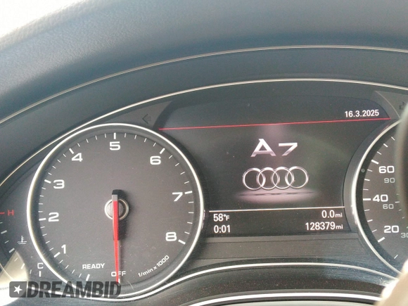 2016 Audi A7 3.0 Premium Plus with VIN WAUWGAFC6GN144188, listed as a IAAI auction lot 41824927 with 128,379 mi miles. Bid and sale history available at carsss.com. Image 7.