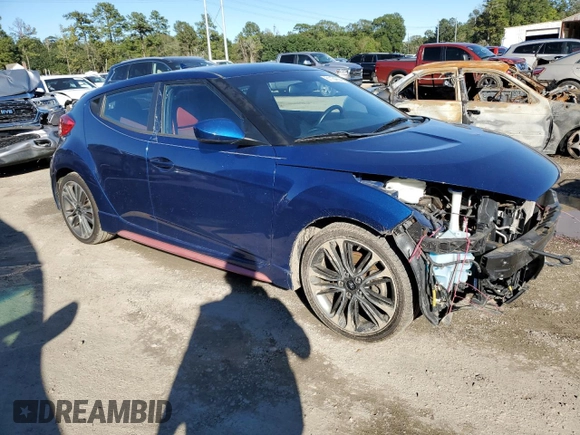 2016 Hyundai Veloster Turbo with VIN KMHTC6AE9GU282848, listed as a Copart auction lot 81134294 with 67,209 mi miles and Salvage Title. Bid and sale history available at carsss.com. Image 4.