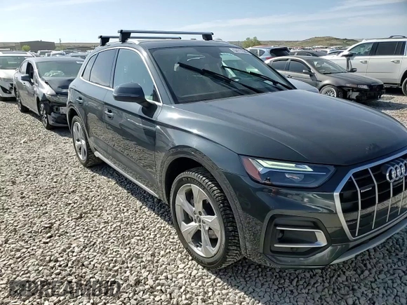 2021 Audi Q5 Premium Plus with VIN WA1BAAFY7M2118933, listed as a Copart auction lot 57853415 with 58,112 mi miles and Salvage title. Bid and sale history available at DreamBid. Image 15.