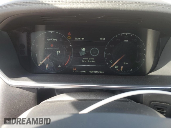 2016 Land Rover Range Rover Supercharged with VIN SALGS3EF9GA260742, listed as a Copart auction lot 49977975 with 98,159 mi miles and Salvage Title. Bid and sale history available at carsss.com. Image 9.