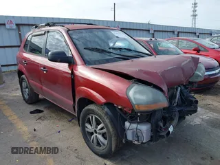 2009 Hyundai Tucson GLS with VIN KM8JM12B29U961584, listed as a IAAI auction lot 41467805 with 206,733 mi miles. Bid and sale history available at carsss.com. Image 1.
