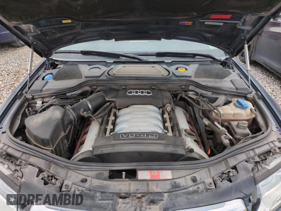 2004 Audi A8 with VIN WAUML44E04N021359, listed as a Copart auction lot 63251205 with 68,626 mi miles and Salvage title. Bid and sale history available at DreamBid. Image 11.