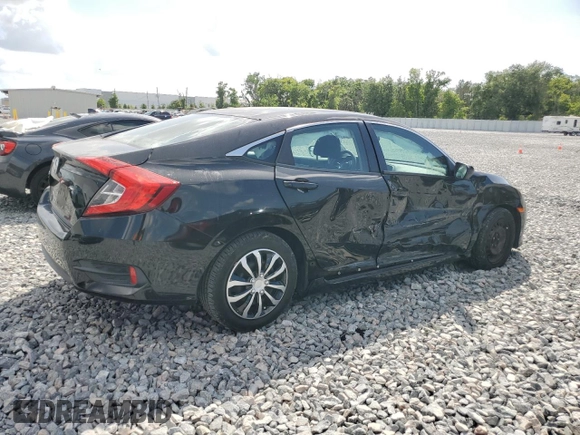 2017 Honda Civic Sedan LX with VIN 2HGFC2F5XHH575909, listed as a Copart auction lot 51292595 with 77,118 mi miles and Salvage Title. Bid and sale history available at carsss.com. Image 3.