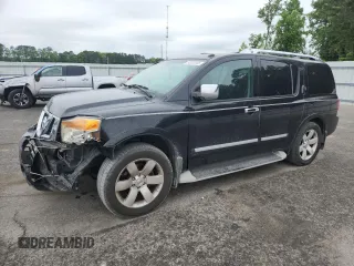 2010 Nissan Armada Titanium z VIN 5N1BA0ND0AN619506, wystawiony jako Copart lot #58329005 z przebiegiem 212 496 mil mil oraz Szkoda całkowita • Salvage title. Historia ofert i sprzedaży dostępna na DreamBid. Obrazek 1.