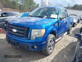 2009 Ford F-150 STX with VIN 1FTRX14899FA26714, listed as a IAAI auction lot 41791715 with 283,000 mi miles. Bid and sale history available at carsss.com. Image 2.