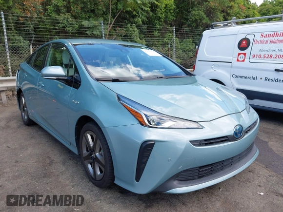 2019 Toyota Prius L Eco z VIN JTDKARFU8K3095669, wystawiony jako IAAI lot #42334160 z przebiegiem 59 882 mil mil oraz . Historia ofert i sprzedaży dostępna na DreamBid. Obrazek 1.
