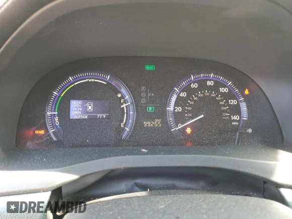 2010 Lexus HS 250h z VIN JTHBB1BA6A2016495, wystawiony jako Copart lot #57615925 z przebiegiem 99 255 mil mil oraz Szkoda całkowita • Salvage title. Historia ofert i sprzedaży dostępna na DreamBid. Obrazek 9.