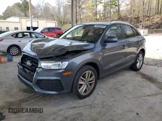 2018 Audi Q3 Premium with VIN WA1BCCFS6JR009805, listed as a Copart auction lot 50938585 with 55,524 mi miles and Salvage Title. Bid and sale history available at carsss.com. Image 1.