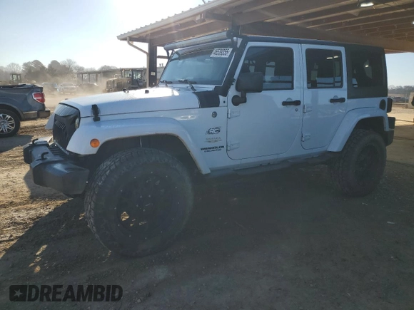 2014 Jeep Wrangler Unlimited Sahara with VIN 1C4BJWEG0EL305955, listed as a Copart auction lot 46539355 with 108,020 mi miles and Salvage Title. Bid and sale history available at carsss.com. Image 1.