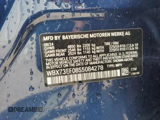 2025 BMW X1 xDrive28i z VIN WBX73EF08S5084278, wystawiony jako Copart lot #53894205 z przebiegiem 15 905 mil mil oraz Nie do naprawy. Historia ofert i sprzedaży dostępna na DreamBid. Obrazek 13.