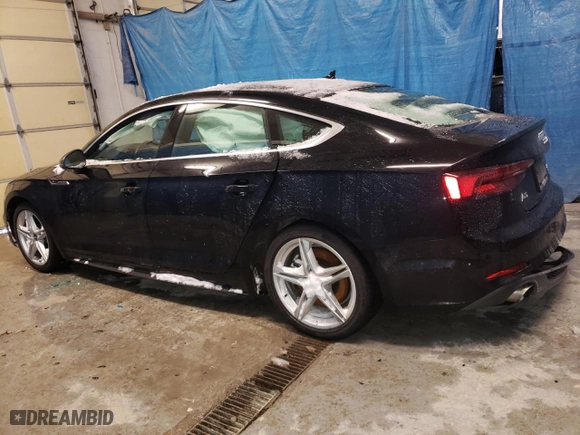 2018 Audi A5 Sportback Prestige with VIN WAUFNDF54JA045280, listed as a Copart auction lot 45797725 with 0 mi miles and Salvage Title. Bid and sale history available at carsss.com. Image 2.